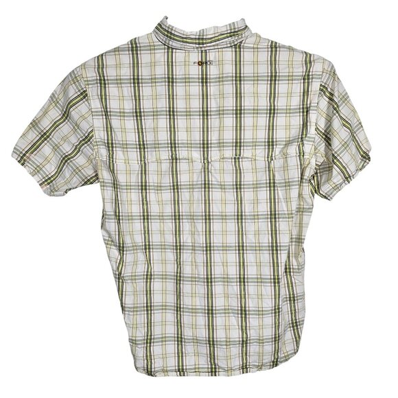 Carhartt Force Men's Plaid Short‎ Sleeve Shirt XL Relaxed Fit Cotton Green/White - Picture 3 of 8